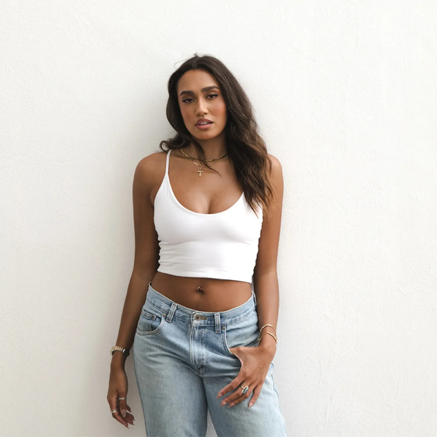 Boob-eez - Kyla Double Layer Crop White
