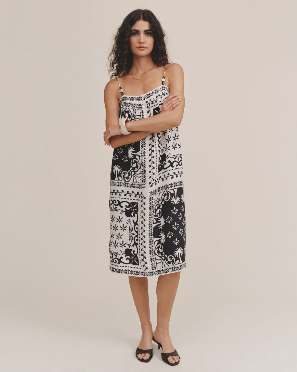 Bella Dahl - Spaghetti Strap Midi Dress Tropical Bandana