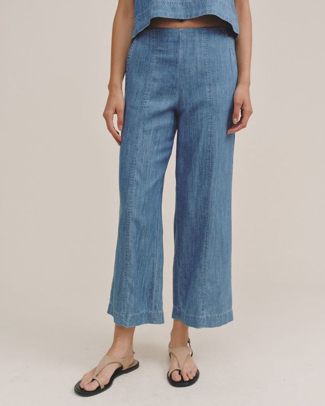 Bella Dahl - Clean Waist Denim Pant Island Blue Wash
