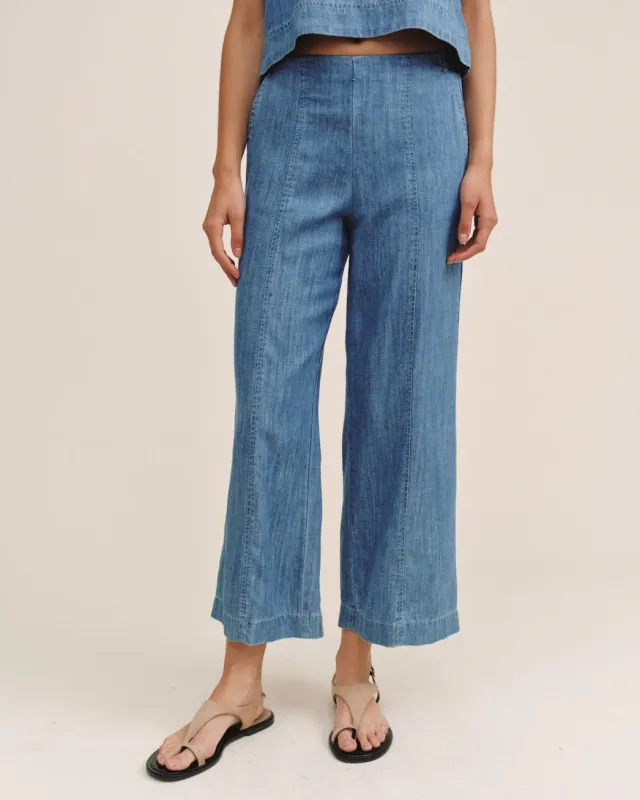 Bella Dahl - Clean Waist Denim Pant Island Blue Wash