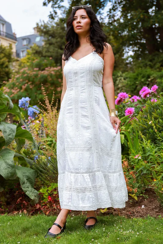 Strawberry Paris - Sevilla Maxi Dress White