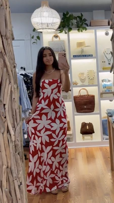 Nude Lucy - Anthos Cupro Slip Dress Red/White