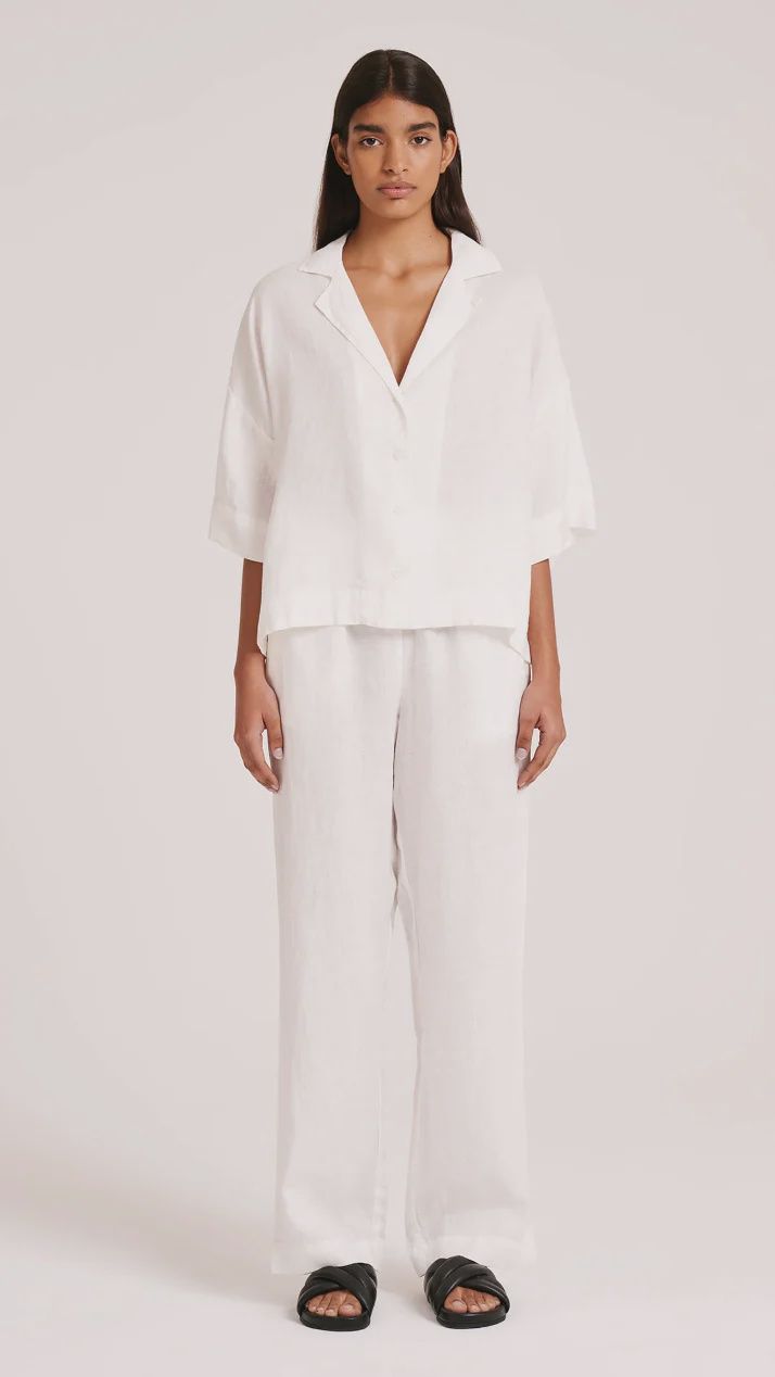Nude Lucy - Marli Linen Pant White