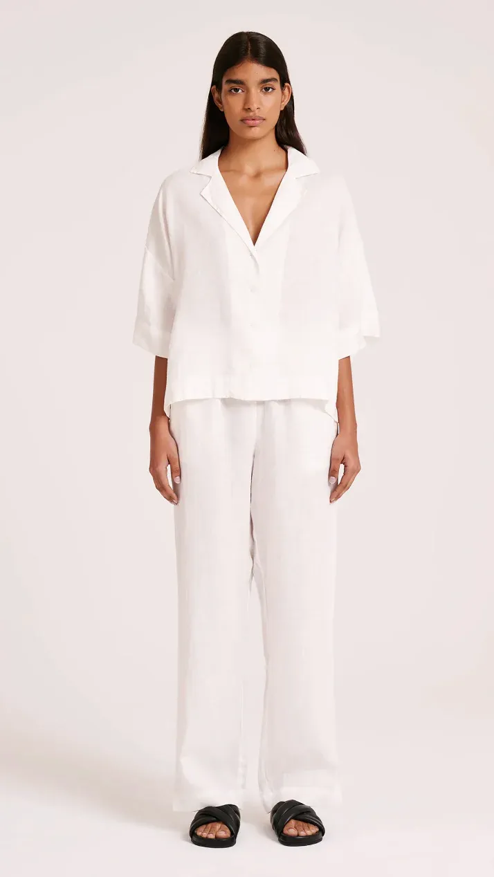 Nude Lucy - Marli Linen Pant White