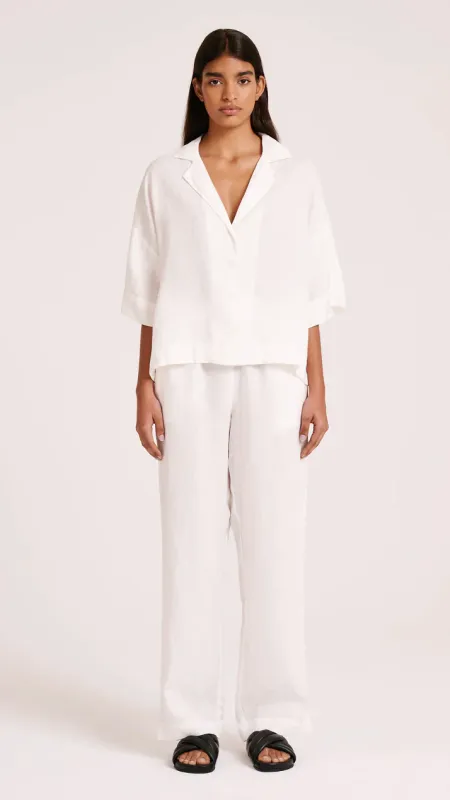 Nude Lucy - Marli Linen Pant White