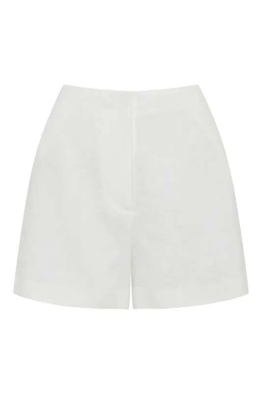 Nude Lucy - Marli Linen Shorts White