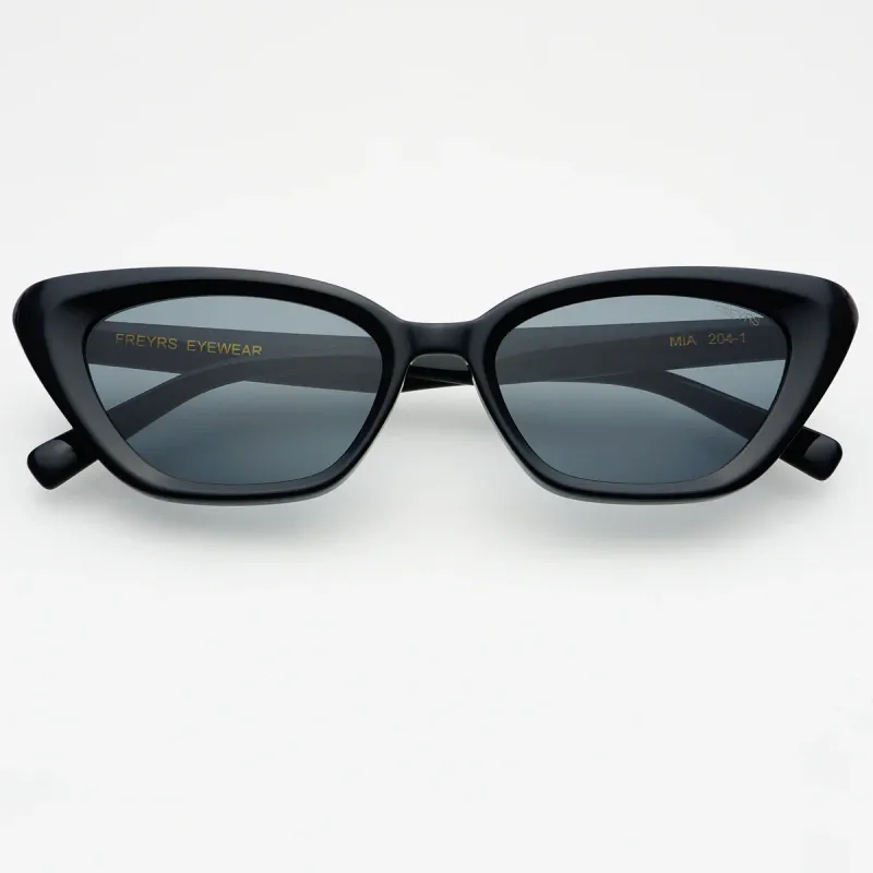 FREYRS - Mia Acetate Cat Eye Womens Sunglasses - Black