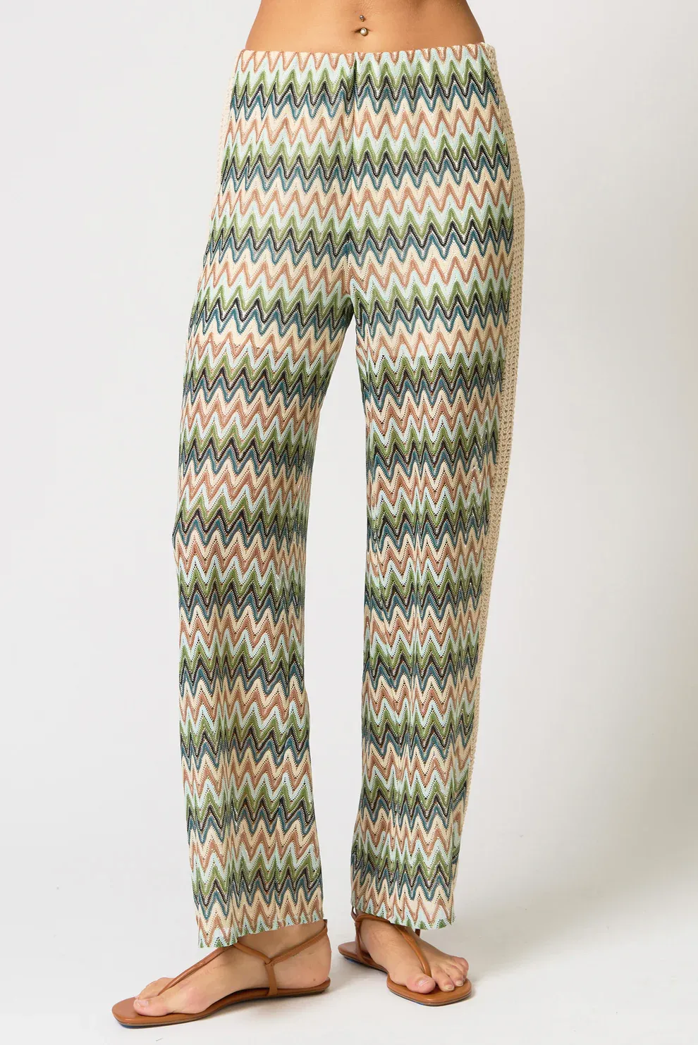 Central Park West - Celine Crochet Mid Rise Pants