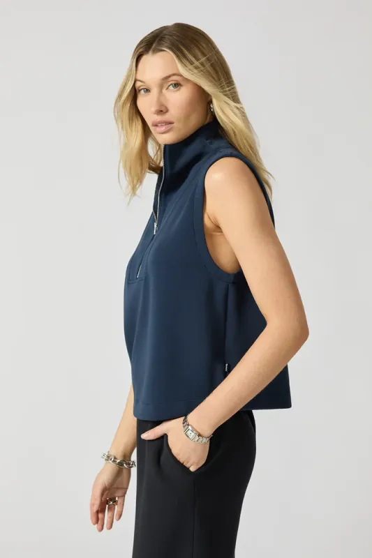 MPG Sport - Dreamweave Half Zip Mock Neck Navy Blazer