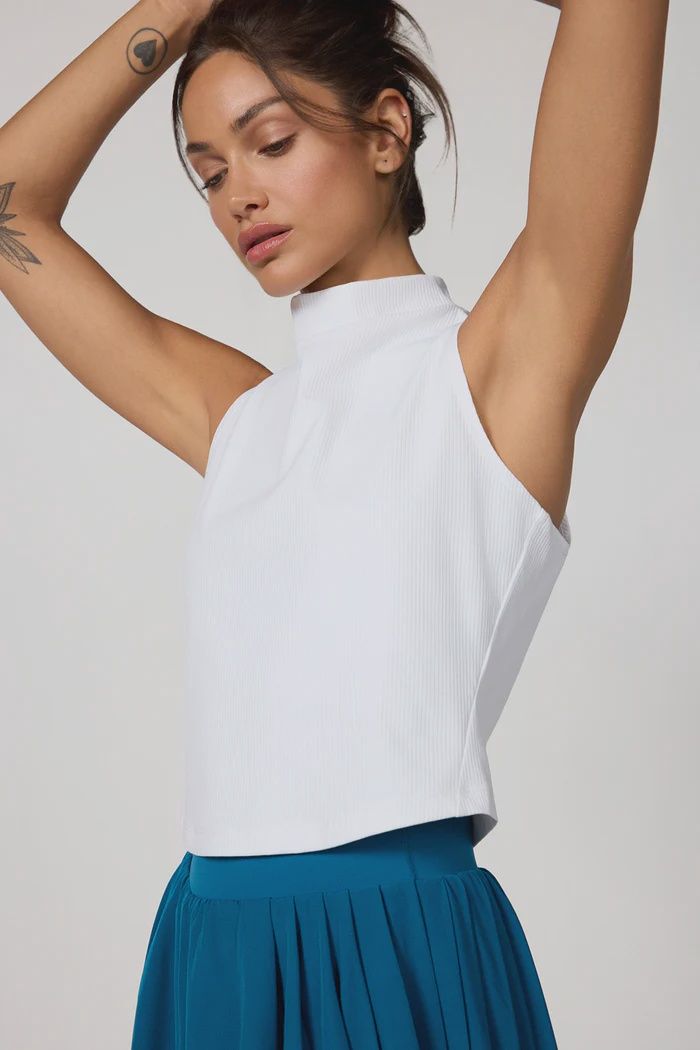 MPG Sport - Ribbed Mock Tank Brilliant White