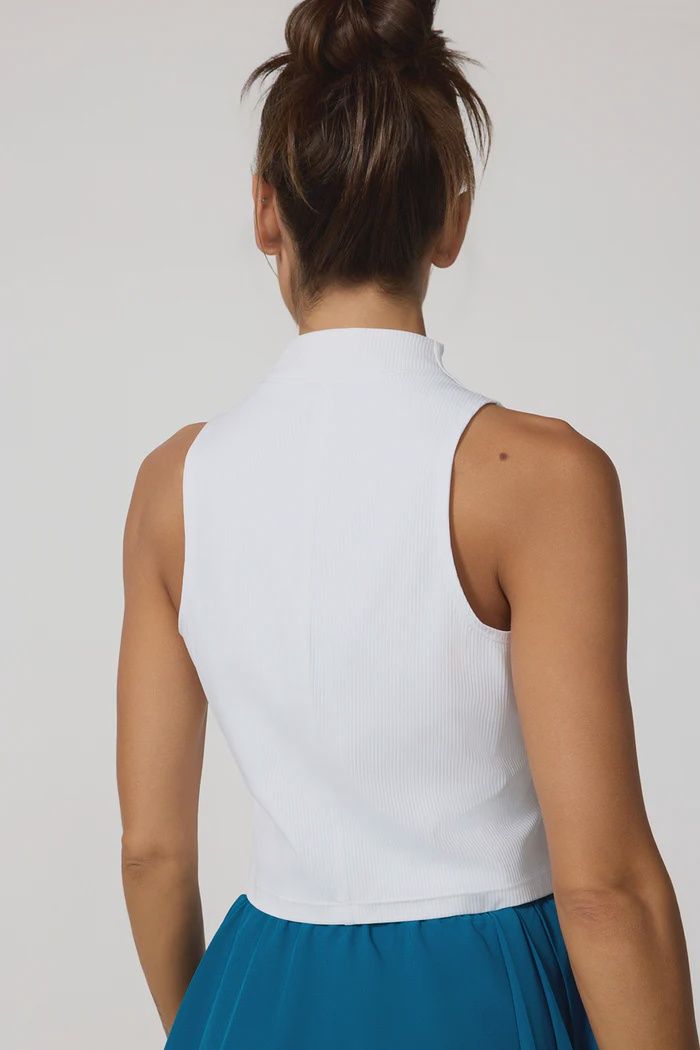 MPG Sport - Ribbed Mock Tank Brilliant White
