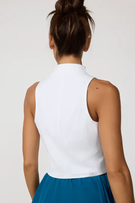MPG Sport - Ribbed Mock Tank Brilliant White
