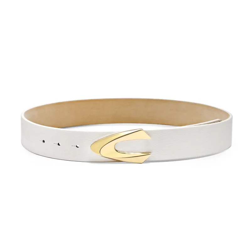 Laurel & Gold - Roxbury Belt Eggshell/Gold