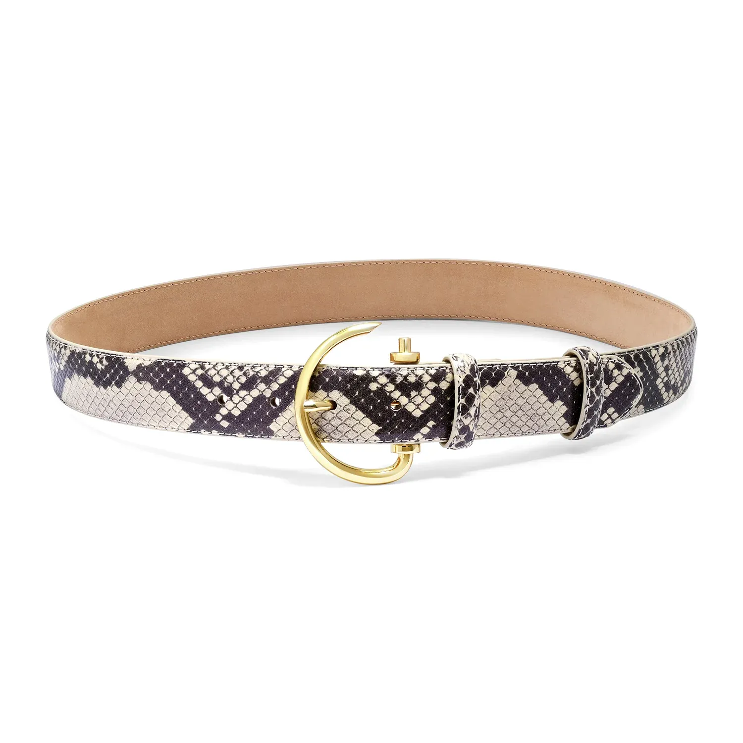 Laurel &amp; Gold - Palomino Belt Natural Snake/Gold