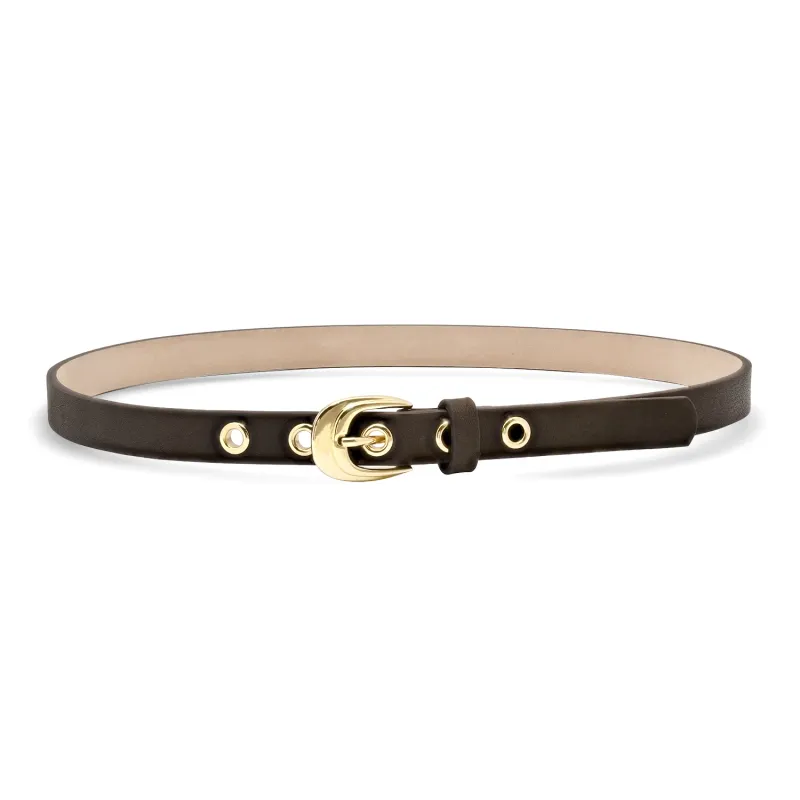 Laurel & Gold - Sawtelle Belt Chocolate/Gold