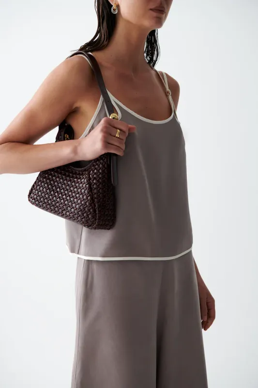Sancia - Istria Bag Tisse Espresso Suede