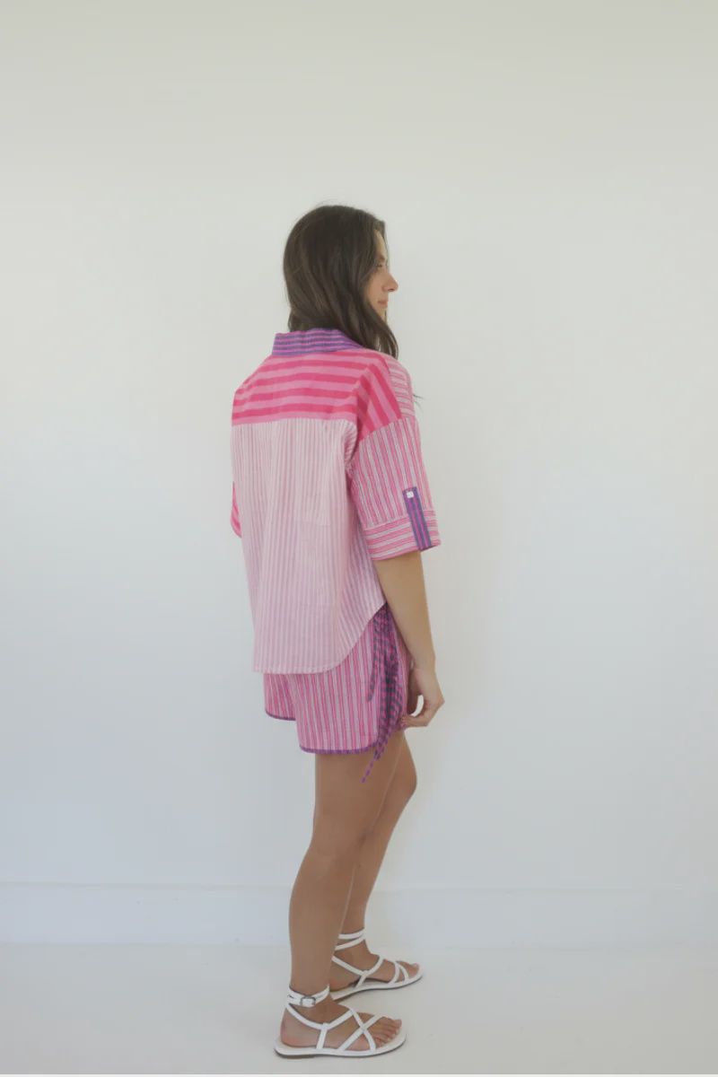 NIBI-MTK - Viola Shirt Pink Summer Stripe