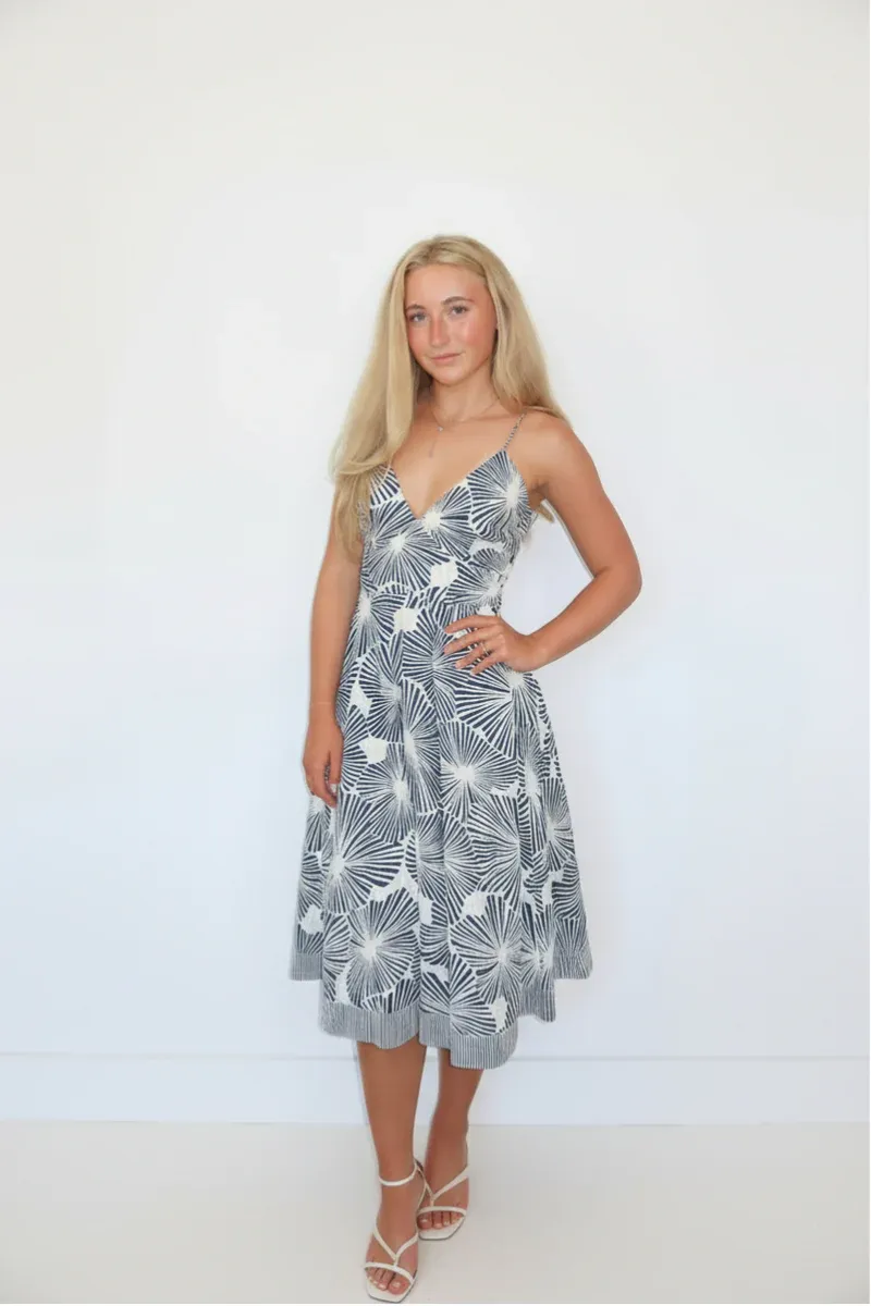 NIBI-MTK - Isabella Midi Dress Blue Nova NIBI-MTK - Isabella Midi Dress Blue Nova
