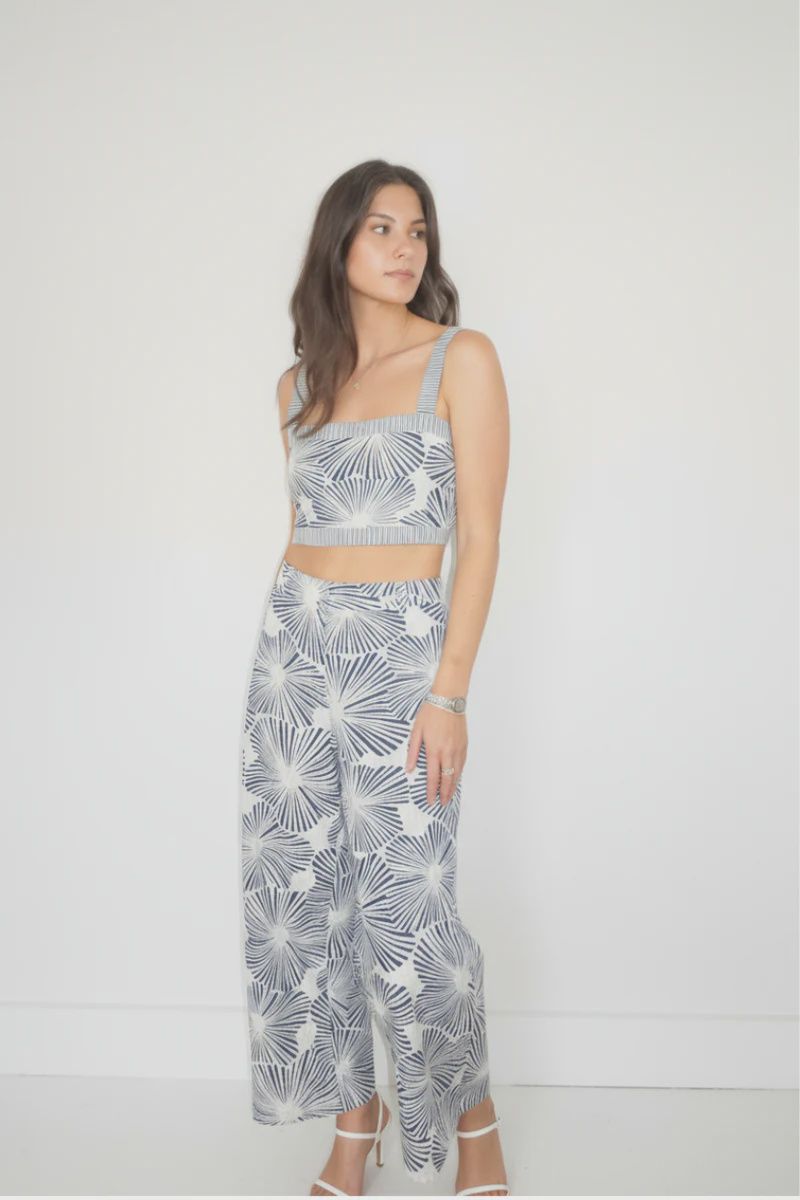 NIBI-MTK - Enzo Wide Leg Pant Blue Nova