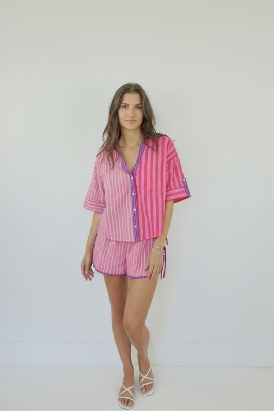 NIBI-MTK - Tori Tie Short Pink Summer Tie