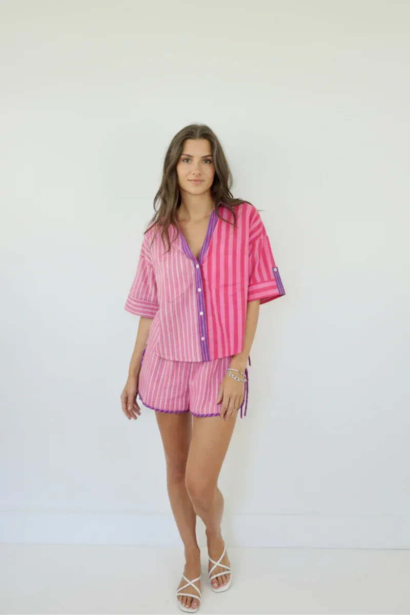 NIBI-MTK - Tori Tie Short Pink Summer Tie
