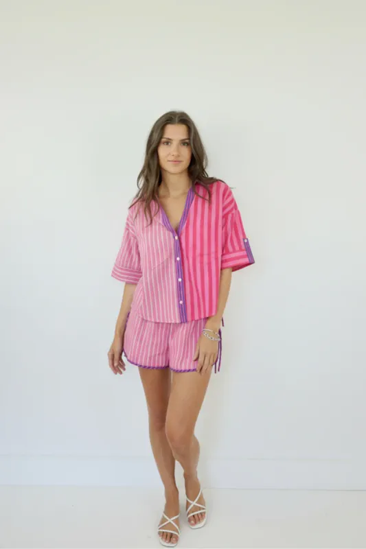 NIBI-MTK - Tori Tie Short Pink Summer Tie