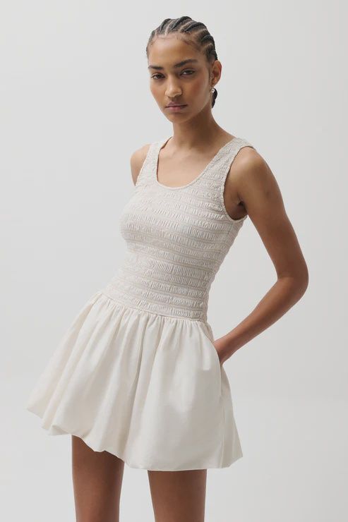 Pistola - Ilona Bubble Hem Dress Soft White