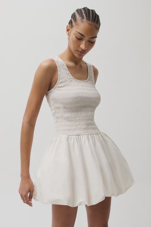 Pistola - Ilona Bubble Hem Dress Soft White