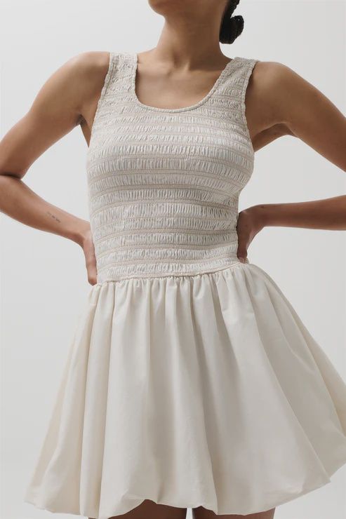 Pistola - Ilona Bubble Hem Dress Soft White