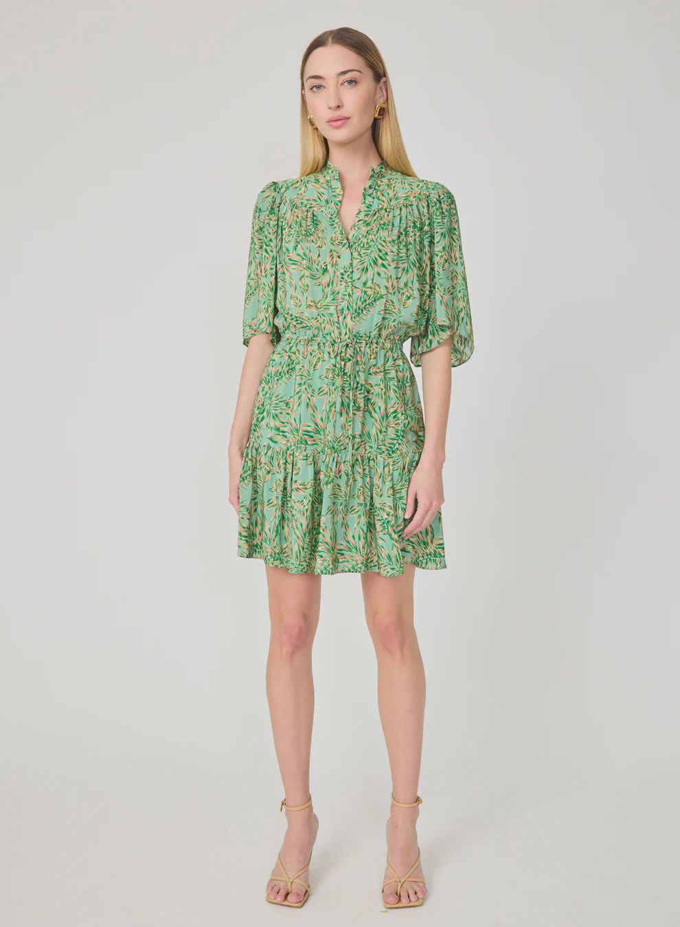 Gilner Farrar - Adelyn Mini Dress Palm Leaves