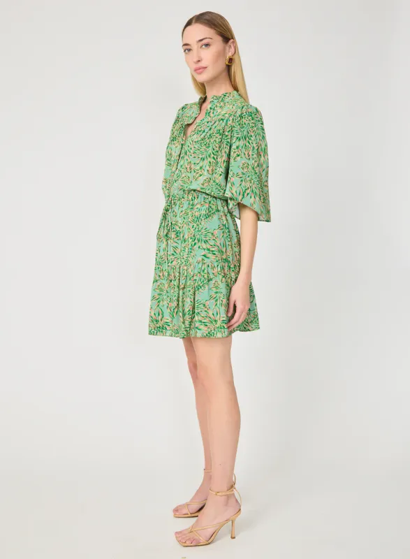 Gilner Farrar - Adelyn Mini Dress Palm Leaves