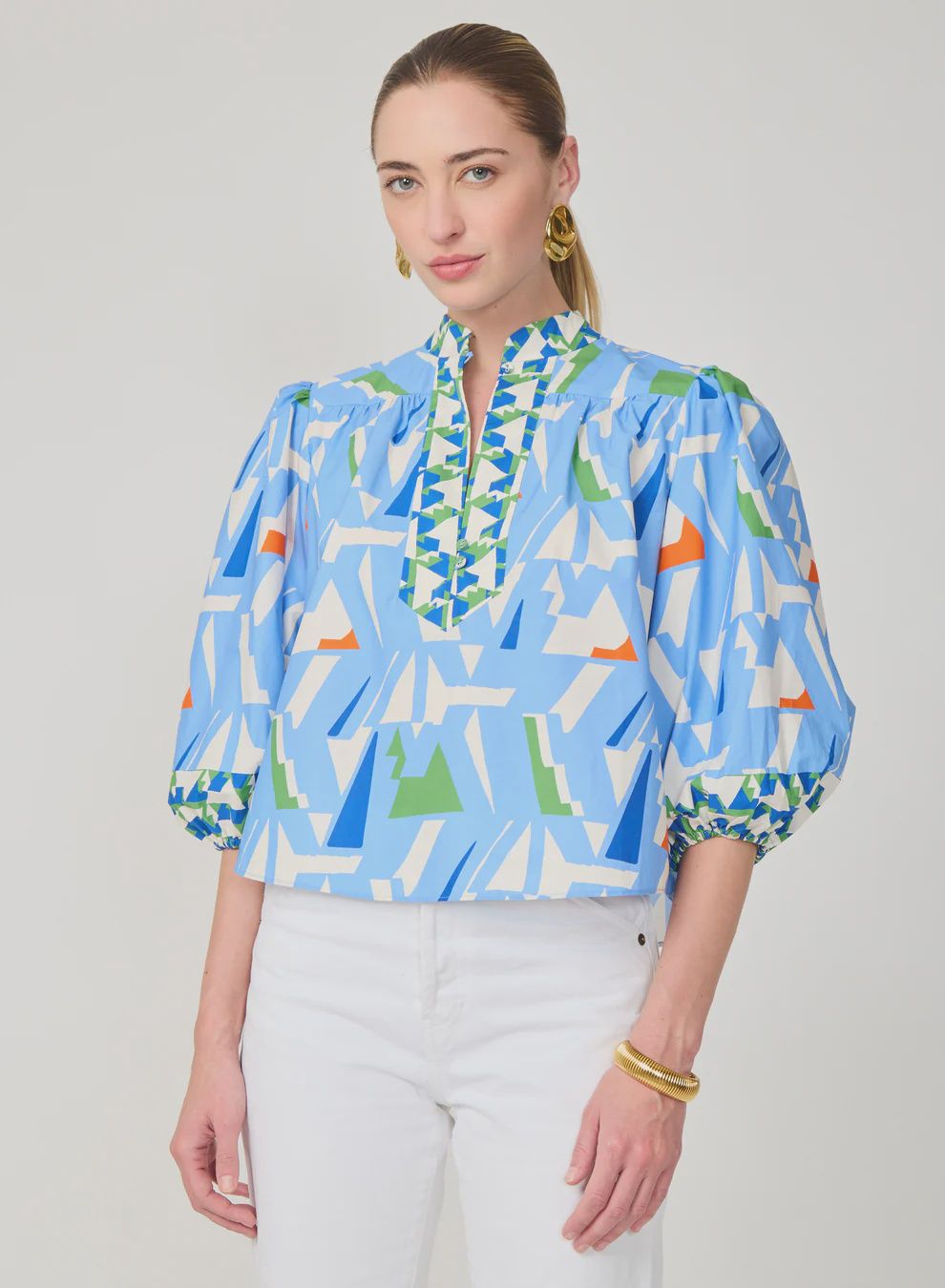 Gilner Farrar - Bethany Blouse Capri Print