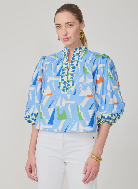Gilner Farrar - Bethany Blouse Capri Print