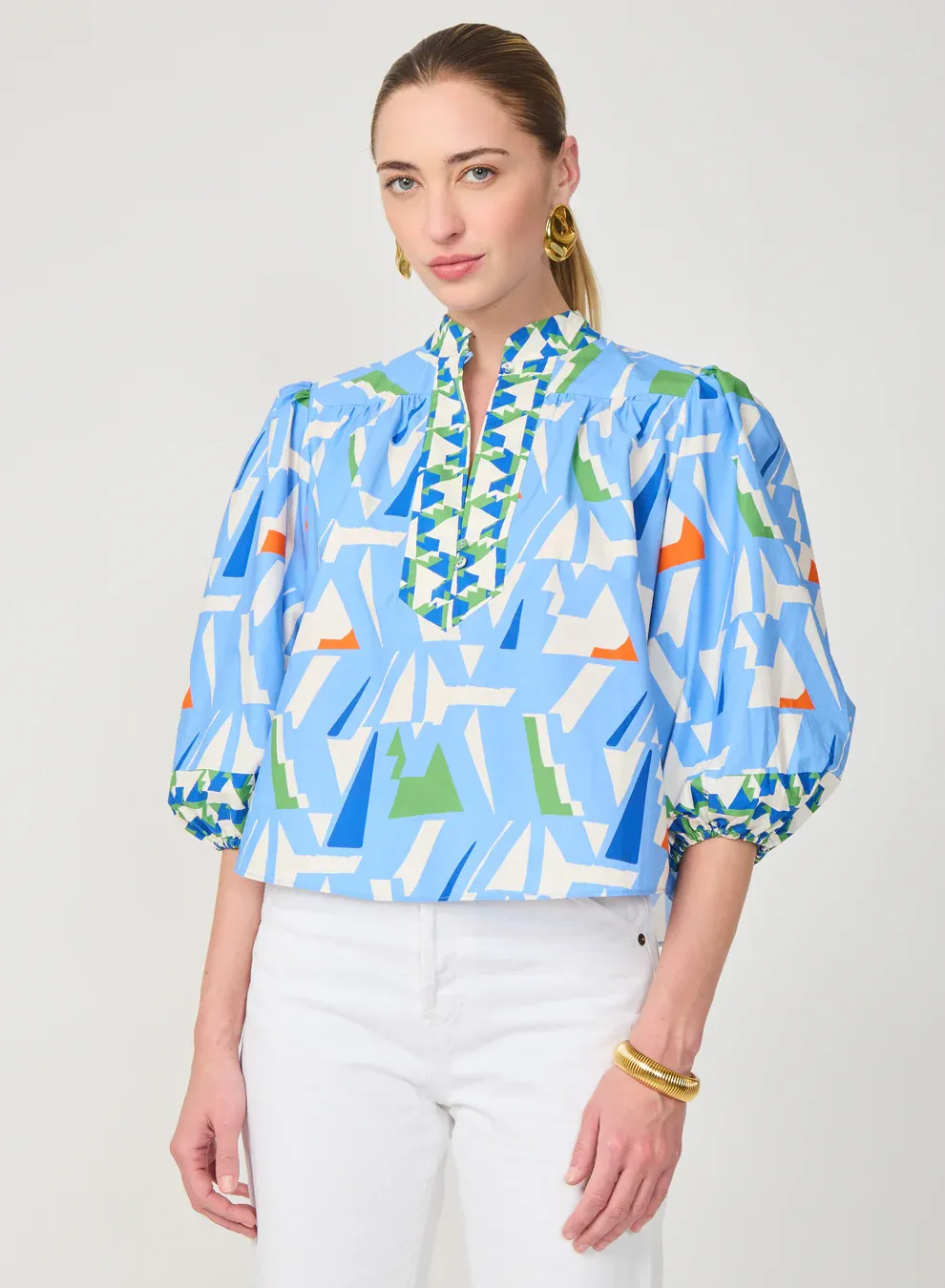 Gilner Farrar - Bethany Blouse Capri Print