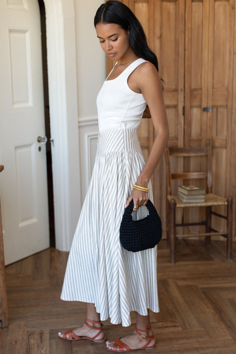 Emerson Fry - Elina Skirt Almond Stripe