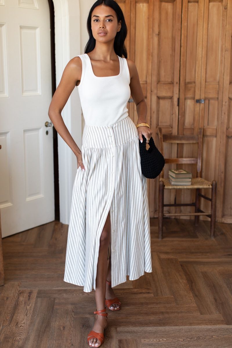 Emerson Fry - Elina Skirt Almond Stripe