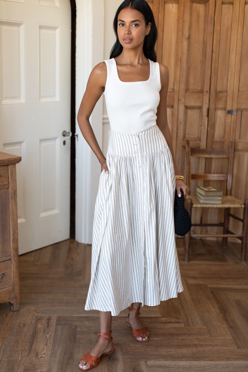 Emerson Fry - Elina Skirt Almond Stripe