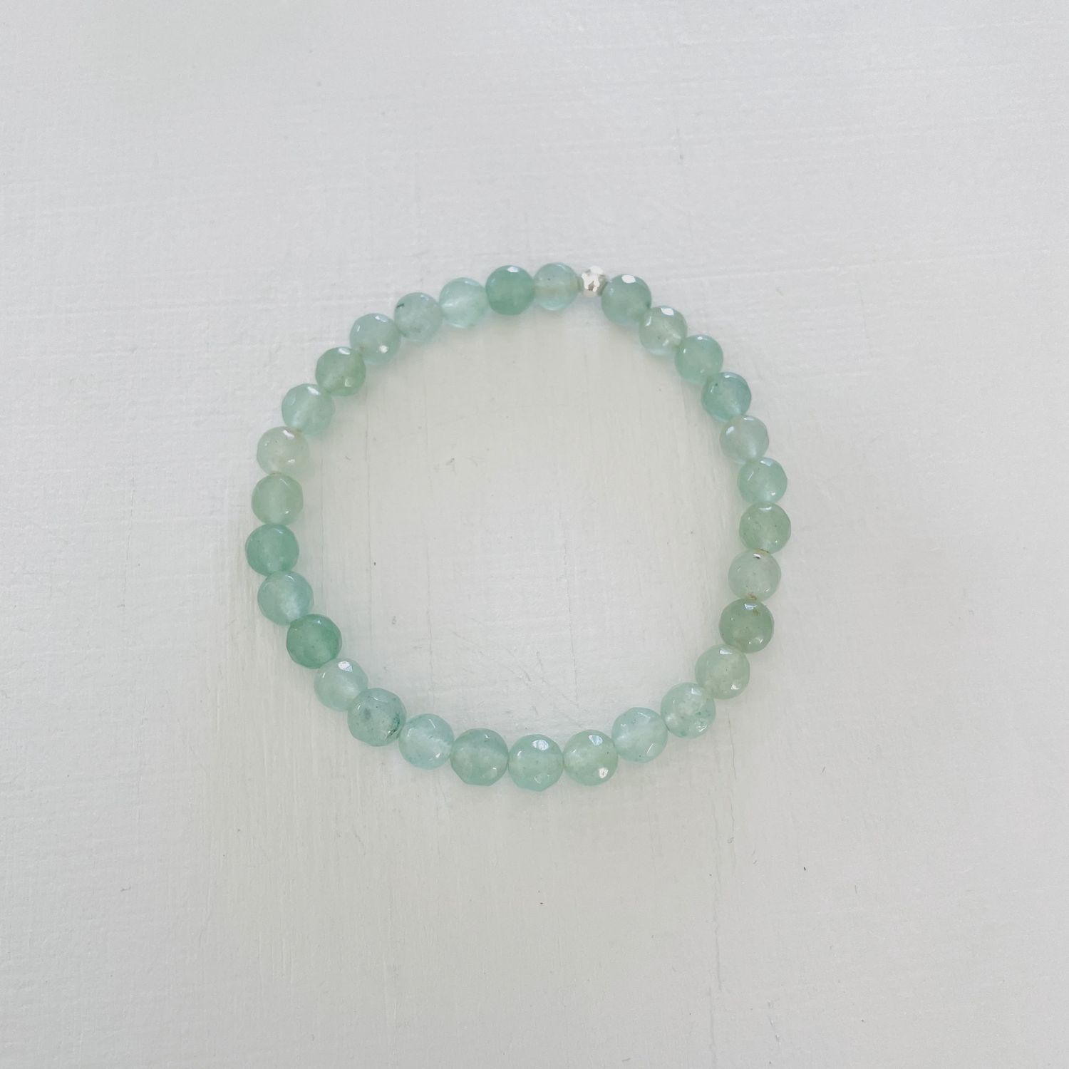 Zen - Amazonite Russian Stretch Bracelet Mini Gem 6mm Sterling Silver