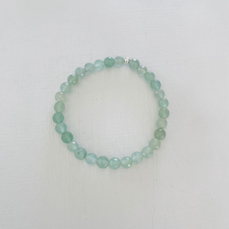 Zen - Amazonite Russian Stretch Bracelet Mini Gem 6mm Sterling Silver