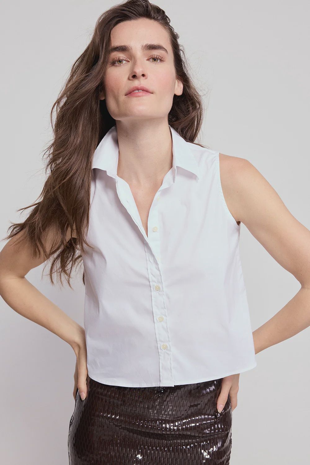 The Shirt - The Boxy Sleeveless Shirt White