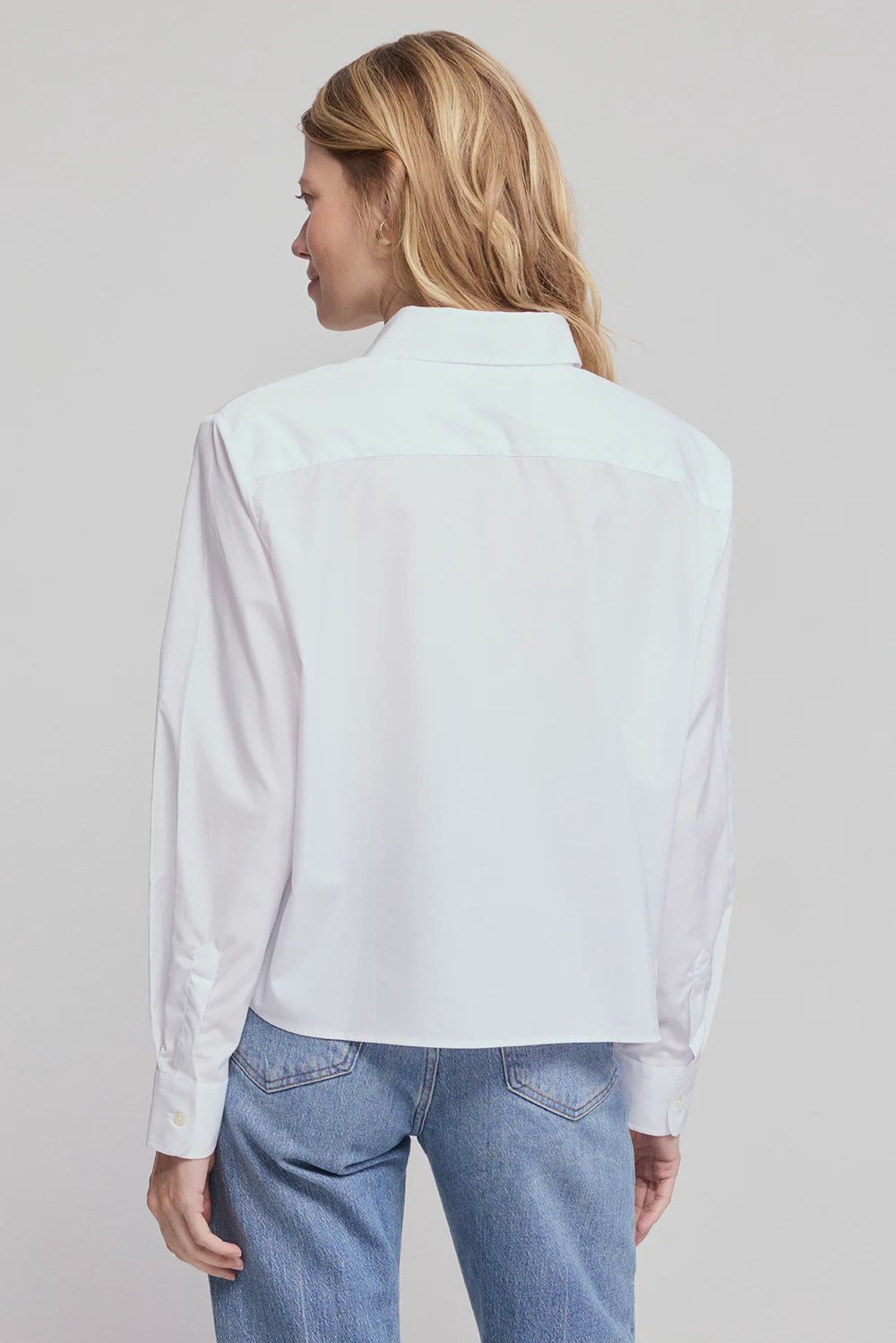 The Shirt - The LS Boxy Crop White Linen