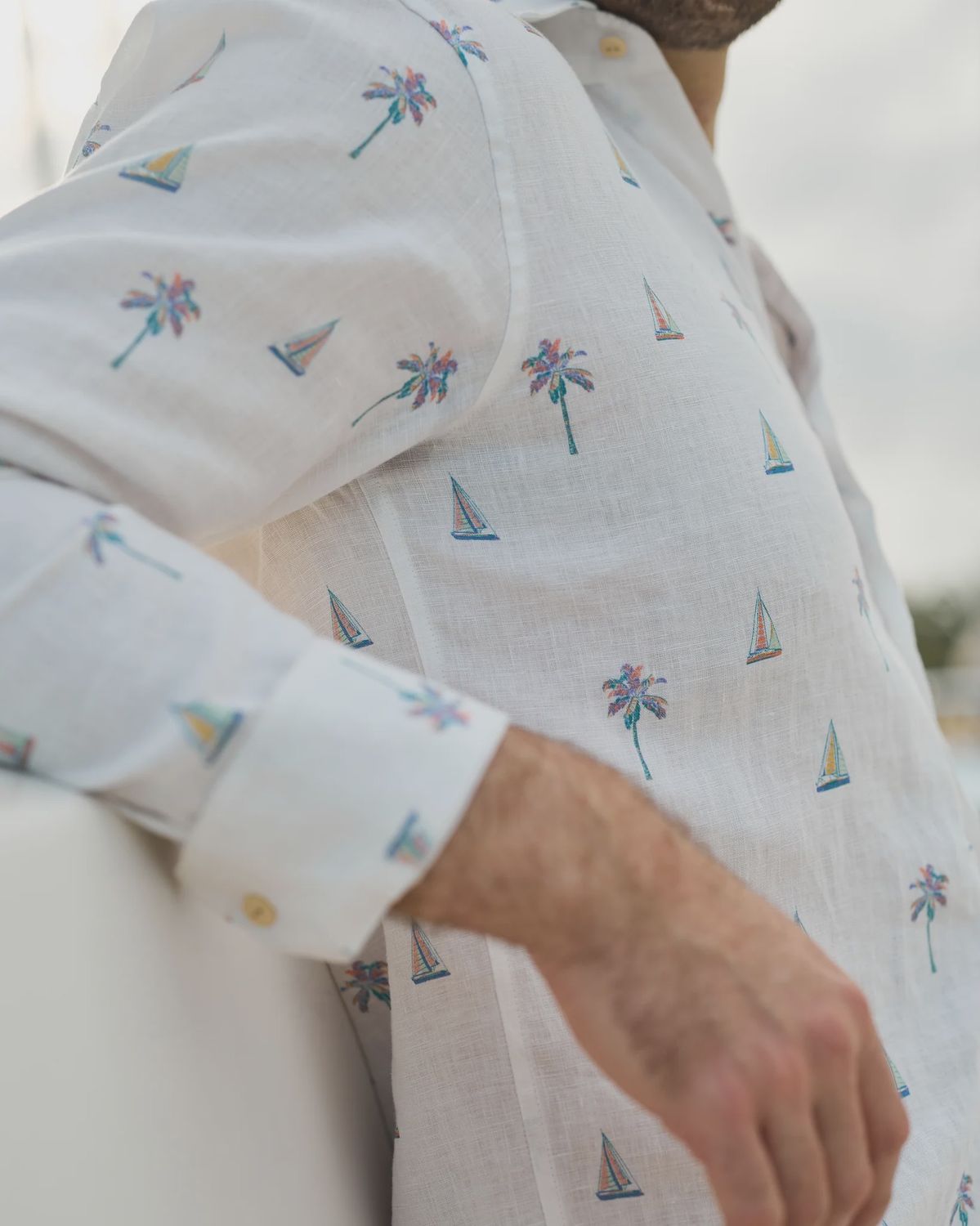 Kenny Flowers - Yacht Club Longsleeve Linen Shirt White Kenny Flowers - Yacht Club Longsleeve Linen Shirt White
