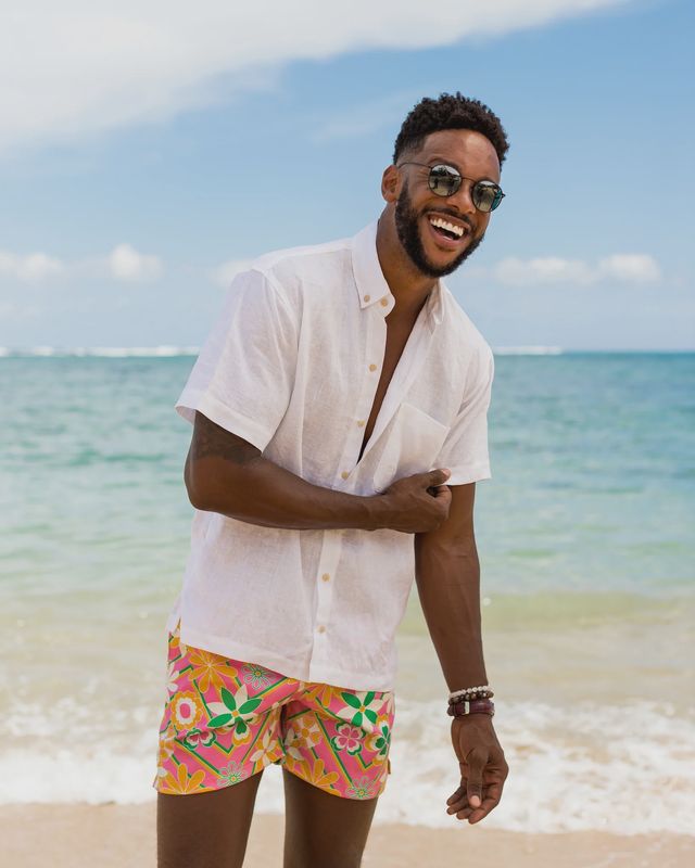 Kenny Flowers - Casa Blanca Short Sleeve Linen Shirt White