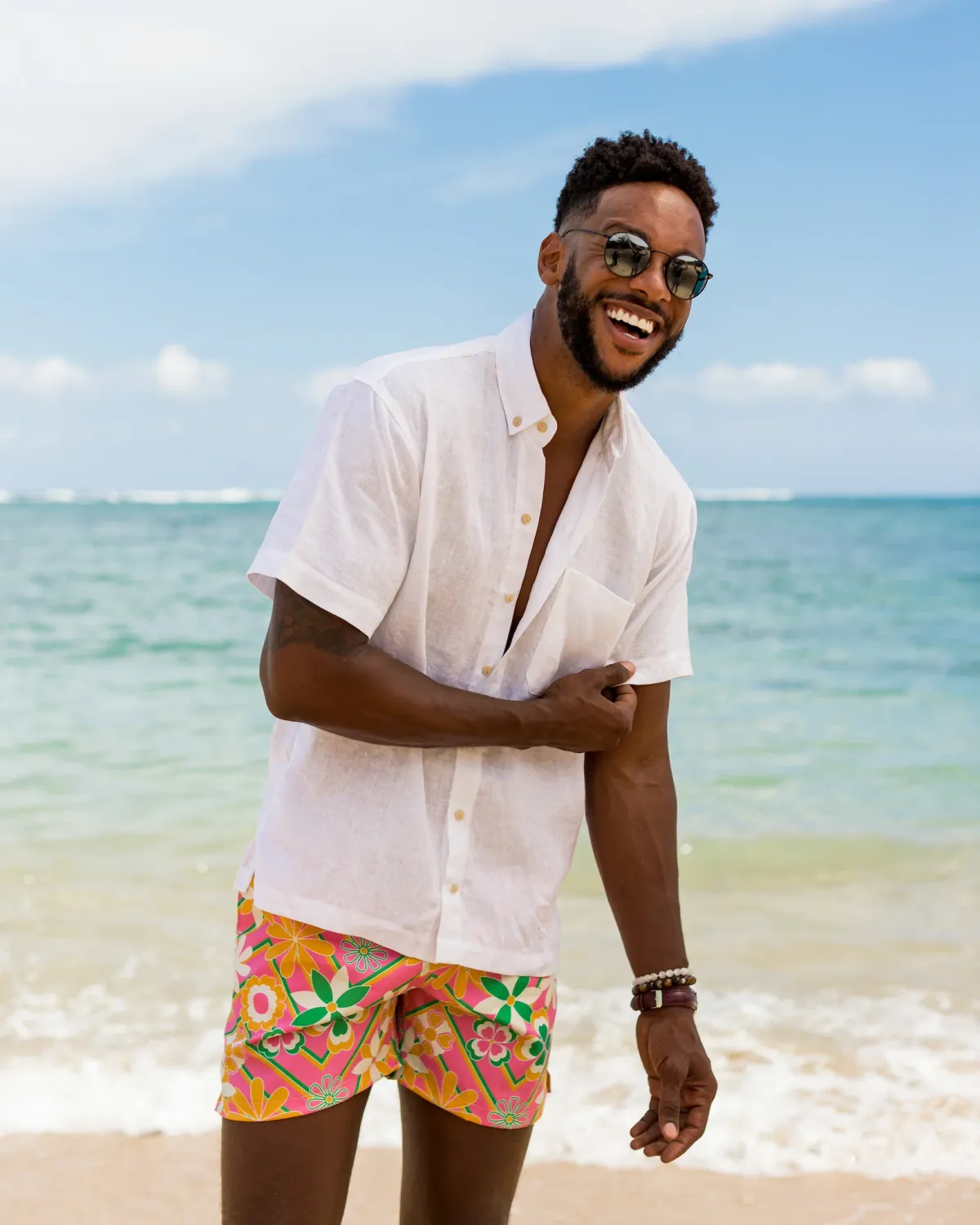 Kenny Flowers - The Casa Blanca Short Sleeve Linen Shirt