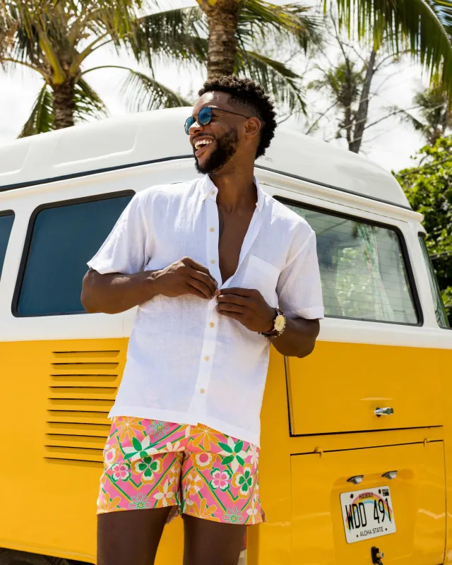 Kenny Flowers - The Casa Blanca Short Sleeve Linen Shirt