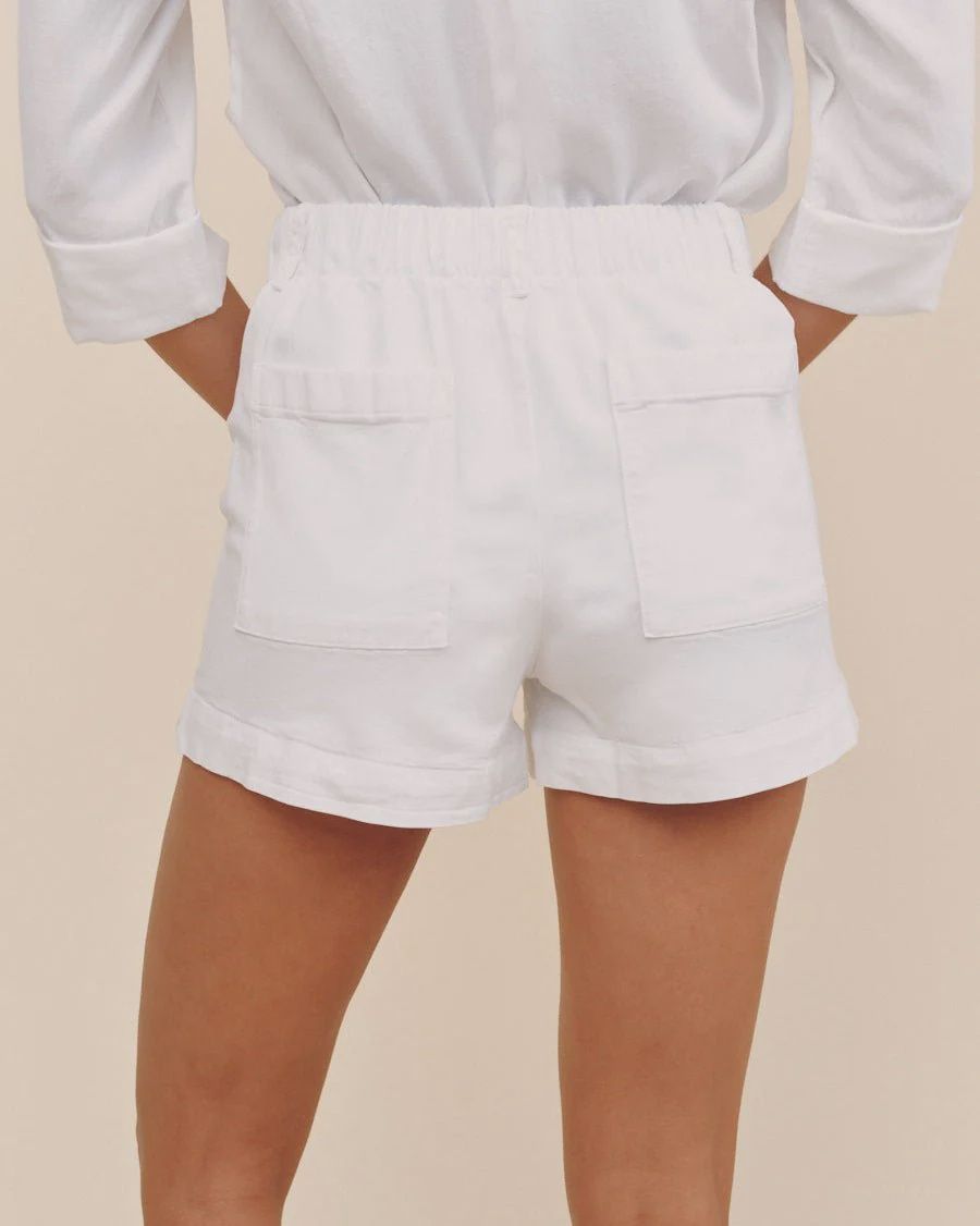 Bella Dahl - Slide Slit Tennis Short White