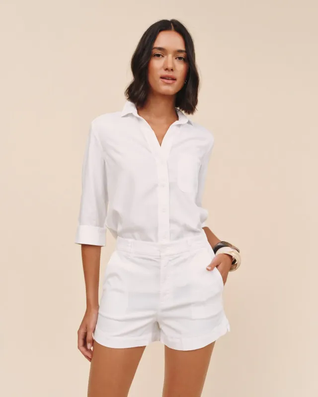 Bella Dahl - Slide Slit Tennis Short White
