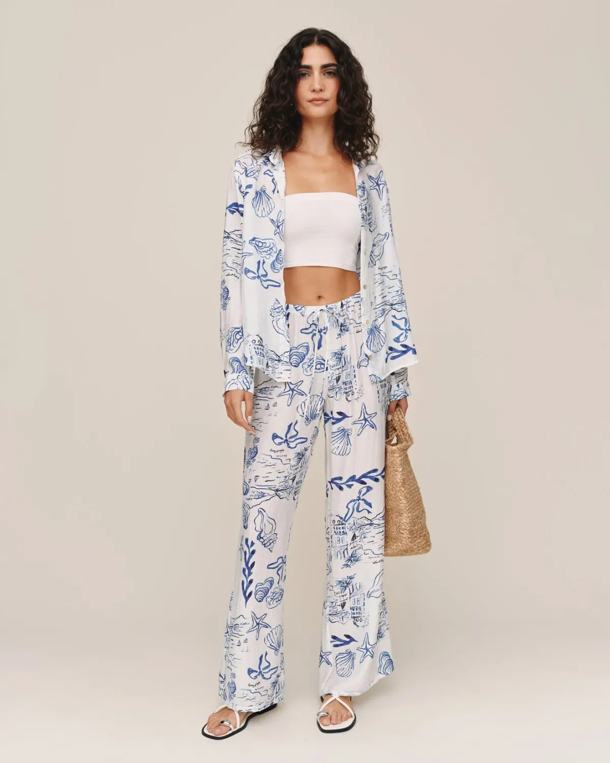 Bella Dahl - Wide Leg Beach Pant Riviera Print