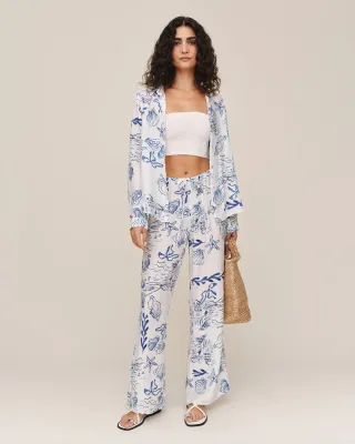 Bella Dahl - Wide Leg Beach Pant Riviera Print