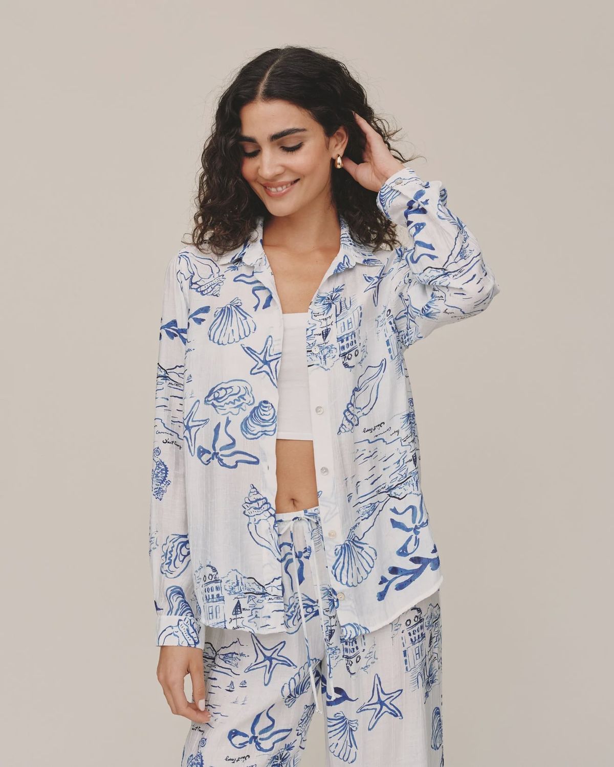 Bella Dahl - Classic Button Down Riviera Print
